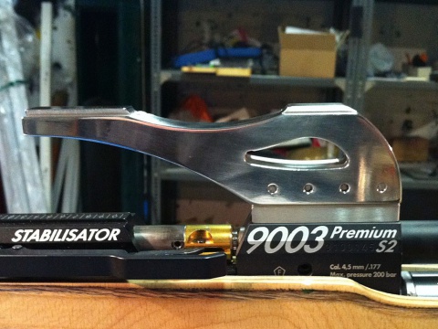 Anschütz rail, polished aluminium alloy