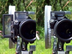 Folding-up magnifier, rear view