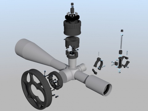 Exploded view of all parts