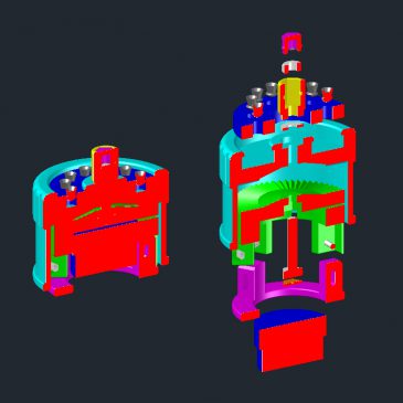 Turret cutaway – top view